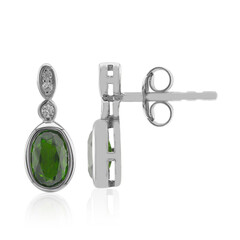 Orecchini in argento con Diopside Russo