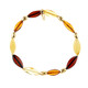 Bracciale in argento con Ambra Baltica color Ciliegia (dagen)