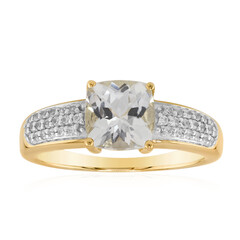 Anello in oro con Danburite Rosa del Messico