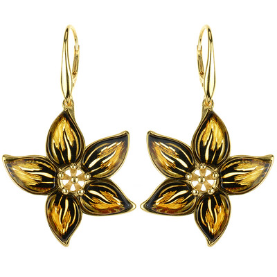 Orecchini in argento con Ambra Baltica (dagen)