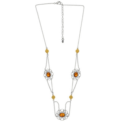 Collana in argento con Ambra Baltica (dagen)