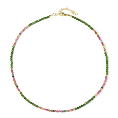 Collana in argento con Diopside Russo