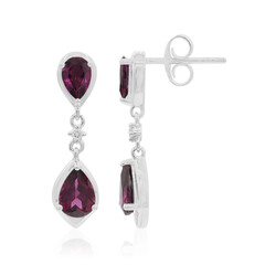 Orecchini in argento con Rodolite