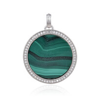 Ciondolo in argento con Malachite