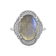 Anello in argento con Labradorite