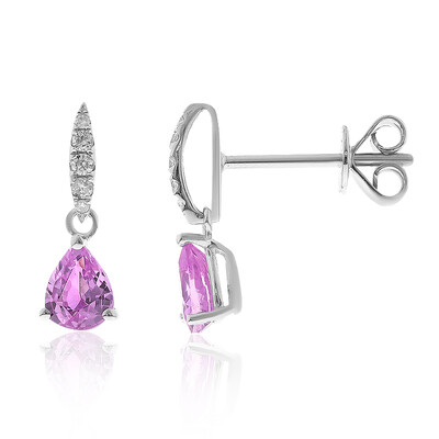 Orecchini in oro con Zaffiro Rosa (CIRARI)