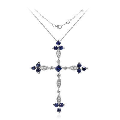 Collana in oro con Zaffiro Ceylon Blu (CIRARI)