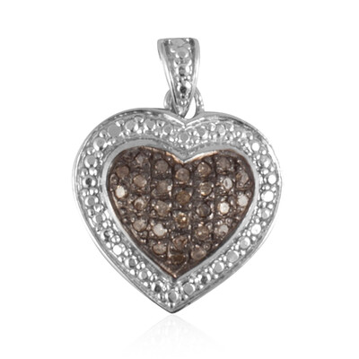 Ciondolo in argento con Diamante Champagne PK