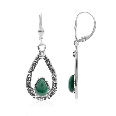 Orecchini in argento con Malachite (Desert Chic)
