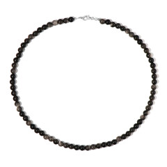 Collana in argento con Ossidiana Argentata