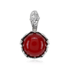 Ciondolo in argento con Ambra Rossa Colombiana
