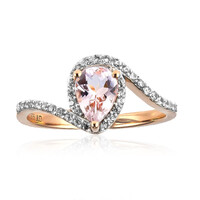 Anello in oro con Berillo Rosa non riscaldato