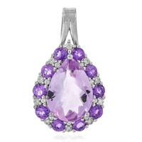Ciondolo in argento con Ametista Rose de France