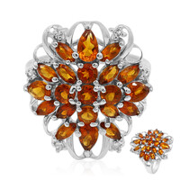 Anello in argento con Citrino Madeira