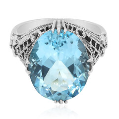 Anello in argento con Topazio Blu Cielo