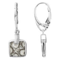 Orecchini in argento con Corallo Pietrificato