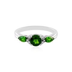 Anello in argento con Diopside Russo