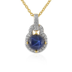 Collana in argento con Zaffiro Stellato Blu