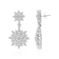Orecchini in argento con Topazio Bianco