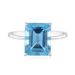 Anello in oro con Topazio Blu Svizzero
