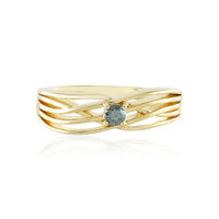 Anello in argento con Diamante Blu I2