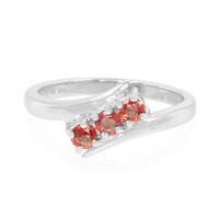 Anello in argento con Zaffiro Arancione