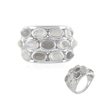 Anello in argento con Pietra di Luna Bianca (KM by Juwelo)
