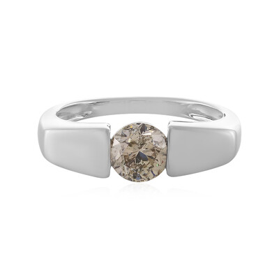 Anello in oro con Diamante Champagne I2