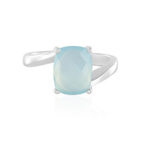 Anello in argento con Calcedonio Blu