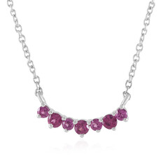 Collana in argento con Rodolite