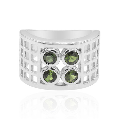 Anello in argento con Tormalina Verde (VIENNA 1903)