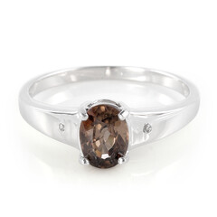 Anello in argento con Zircone Cannella