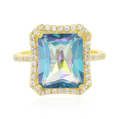 Anello in argento con Quarzo Oceano