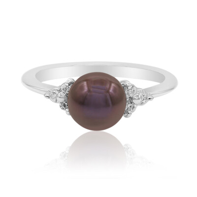 Anello in argento con Perla di Acqua Dolce (TPC)