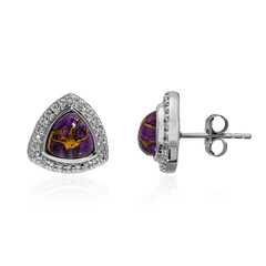 Orecchini in argento con Turchese Kingman Mohave Porpora