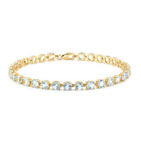 Bracciale in argento con Topazio Blu Cielo