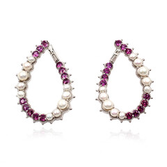 Orecchini in argento con Rodolite (Dallas Prince Designs)
