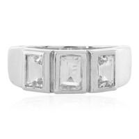 Anello in argento con Topazio Bianco