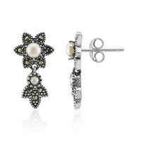 Orecchini in argento con Perla d'Acqua Dolce Bianca