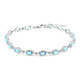 Bracciale in argento con Topazio Blu Svizzero