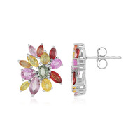 Orecchini in argento con Zaffiro Fancy