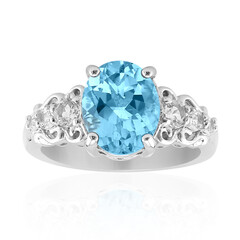 Anello in argento con Topazio Blu Cielo