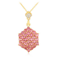 Collana in oro con Zaffiro Padparadscha (non riscaldato) (AMAYANI)