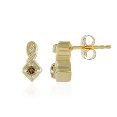 Orecchini in argento con Diamante Champagne I3