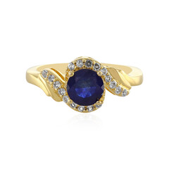 Anello in argento con Zaffiro Blu del Madagascar