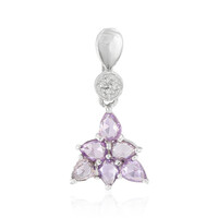 Ciondolo in argento con Zaffiro Ceylon Porpora (non riscaldato)