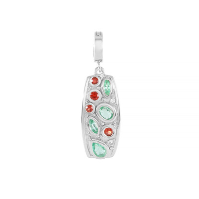 Ciondolo in argento con Smeraldo Russo