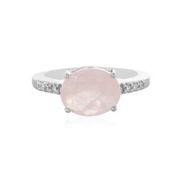 Anello in argento con Quarzo Rosa