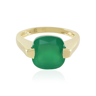 Anello in argento con Onice Verde