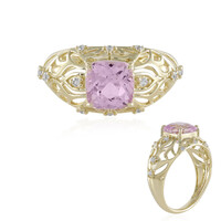 Anello in oro con Kunzite AAA (de Melo)